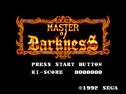 Master of Darkness Title Screen